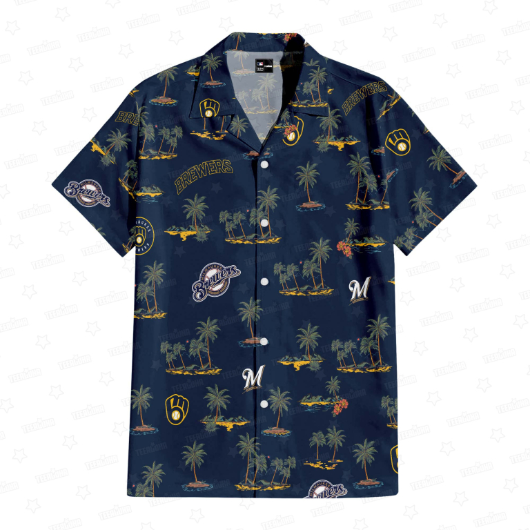 Milwaukee Brewers Victory Blend Hawaiian Shirt