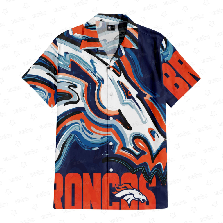 Denver Broncos Oil Painting Art Print Hawaiian Shirt