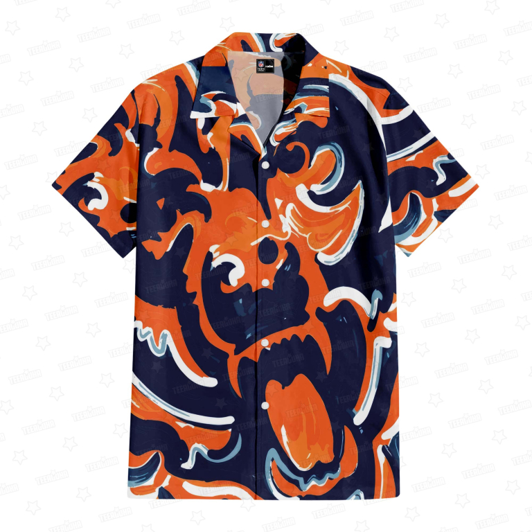 Chicago Bears Oil Painting Art Print Hawaiian Shirt