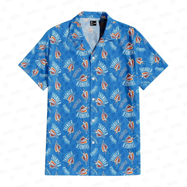 Oklahoma City Thunder Lightning Storm Hawaiian Shirt